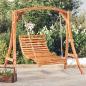 Preview: ARDEBO.de - Hollywoodschaukel Massivholz Fichte mit Teak-Finish