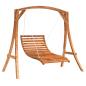 Preview: Hollywoodschaukel Massivholz Fichte mit Teak-Finish