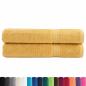 Preview: Premium Handtücher SOLUND 2 Stk. Gold 100x200 cm 600 g/m²