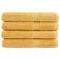 Preview: Premium Saunatücher SOLUND 4 Stk. Gold 80x200 cm 600 g/m²
