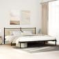 Preview: ARDEBO.de - Metallbett ohne Matratze Sonoma-Eiche 200x200 cm