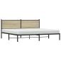 Preview: Metallbett ohne Matratze Sonoma-Eiche 200x200 cm
