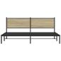 Preview: Metallbett ohne Matratze Sonoma-Eiche 200x200 cm