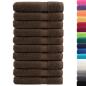 Preview: Premium Handtücher SOLUND 10 Stk. Braun 100x200 cm 600 g/m²