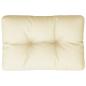 Preview: Palettenkissen Creme 50x40x12 cm Stoff