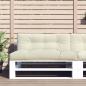 Preview: ARDEBO.de - Palettenkissen Creme 120x40x12 cm Stoff
