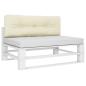 Preview: Palettenkissen Creme 120x40x12 cm Stoff