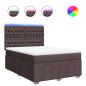 Preview: Boxspringbett mit Matratze Dunkelbraun 160x200 cm Stoff