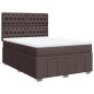 Preview: Boxspringbett mit Matratze Dunkelbraun 160x200 cm Stoff