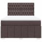 Preview: Boxspringbett mit Matratze Dunkelbraun 160x200 cm Stoff