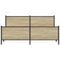 Preview: Metallbett ohne Matratze Sonoma-Eiche 183x213 cm