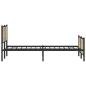 Preview: Metallbett ohne Matratze Sonoma-Eiche 200x200 cm