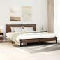Preview: ARDEBO.de - Metallbett ohne Matratze Braun Eichen-Optik 180x200 cm