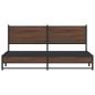 Preview: Metallbett ohne Matratze Braun Eichen-Optik 180x200 cm