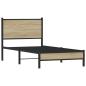Preview: Metallbett ohne Matratze Sonoma-Eiche 90x200 cm