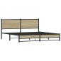 Preview: Metallbett ohne Matratze Sonoma-Eiche 160x200 cm