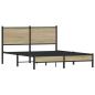 Preview: Metallbett ohne Matratze Sonoma-Eiche 140x190 cm