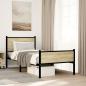 Preview: ARDEBO.de - Metallbett ohne Matratze Sonoma-Eiche 75x190 cm