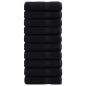 Preview: ARDEBO.de - Premium Badetücher SOLUND 10 Stk. Schwarz 100x150 cm 600 g/m²