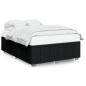 Preview: Bettgestell ohne Matratze Schwarz 140x190 cm Stoff
