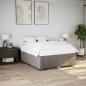 Preview: ARDEBO.de - Bettgestell ohne Matratze Taupe 140x190 cm Stoff