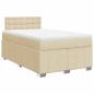Preview: Boxspringbett mit Matratze Creme 120x200 cm Stoff