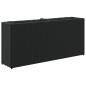 Preview: Hochbeet mit 2 Fächern Schwarz 90x20x40 cm Poly Rattan