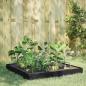 Preview: ARDEBO.de - Hochbeet Schwarz 100x100x18,5 cm Stahl