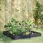 Preview: ARDEBO.de - Hochbeet Anthrazit 100x100x26 cm Stahl