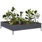 Preview: Hochbeet Anthrazit 100x100x26 cm Stahl