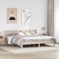 Preview: ARDEBO.de - Bettgestell mit Kopfteil ohne Matratze 200x200 cm