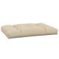 Preview: Palettenkissen Beige 120x80x12 cm Stoff