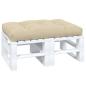 Preview: Palettenkissen Beige 120x80x12 cm Stoff