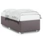 Preview: Bettgestell Grau 90x190 cm Kunstleder