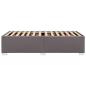 Preview: Bettgestell Grau 100x200 cm Kunstleder