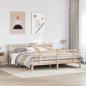 Preview: ARDEBO.de - Bettgestell mit Kopfteil ohne Matratze 200x200 cm