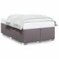 Preview: Bettgestell ohne Matratze Grau 120x190 cm Kunstleder