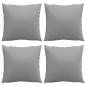 Preview: Sofakissen 4 Stk. Grau 40x40 cm Stoff