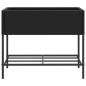 Preview: Hochbeete mit Ablage 2 Stk. Schwarz 90x40x75 cm Poly Rattan