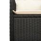 Preview: 11-tlg. Garten-Bistro-Set mit Kissen Schwarz Poly Rattan