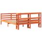 Preview: Massivholzbett ohne Matratze Wachsbraun 150x200 cm Kiefernholz