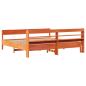 Preview: Massivholzbett ohne Matratze Wachsbraun 180x200 Kiefernholz