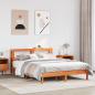 Preview: ARDEBO.de - Massivholzbett ohne Matratze Wachsbraun 160x200 Kiefernholz
