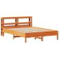Preview: Massivholzbett ohne Matratze Wachsbraun 160x200 Kiefernholz