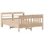 Preview: Massivholzbett ohne Matratze 150x200 cm Kiefernholz