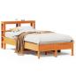 Preview: Massivholzbett ohne Matratze Wachsbraun 100x200 Kiefernholz