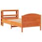 Preview: Massivholzbett ohne Matratze Wachsbraun 75x190 cm Kiefernholz
