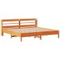 Preview: Massivholzbett ohne Matratze Wachsbraun 200x200 Kiefernholz