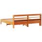 Preview: Massivholzbett ohne Matratze Wachsbraun 200x200 Kiefernholz