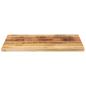 Preview: Tischplatte 90x60x2,5 cm Rechteckig Raues Massivholz Mango
